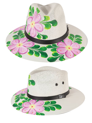 Sombrero Artesanal Pintado a Mano Floral