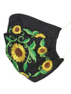 "Cubrebocas Girasol Bordado Inspirado en Artesanías Mexicanas" - "Embroidered Sunflower Face Mask Inspired by Mexican Crafts", [Mexico Artesanal