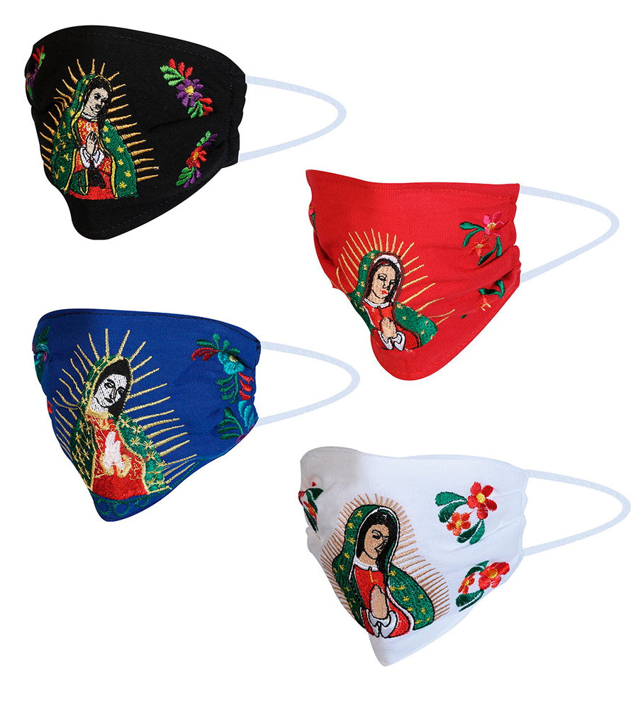 Paquete de 4 Cubrebocas Bordados - Embroidered 4 Pack Face Mask - #16