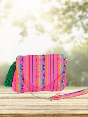 Bolsa Artesanal Aztec - Artisanal Embroidered Crossbody Aztec Bag