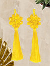 Aretes Artesanales Flor Hilo de Seda - Flower Earrings