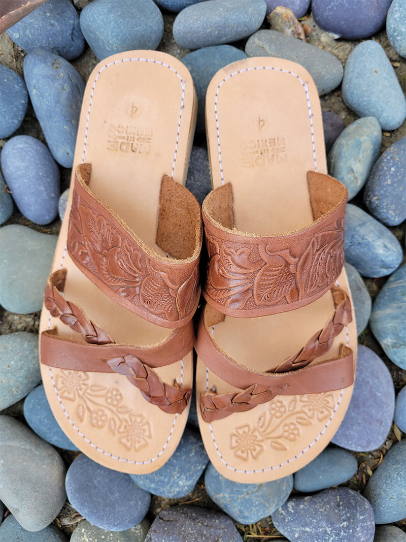Amelia Huarache Artesanal De Piel, Cruzadito- Artisanal Leather Sandals