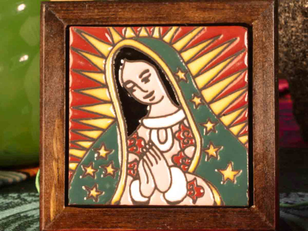 Virgen Maria Talavera Frame / Coaster / Trivet