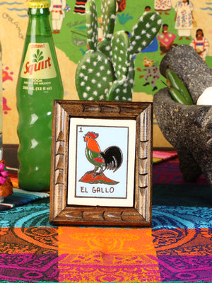 El Gallo Loteria Talavera Frame / Coaster / Trivet