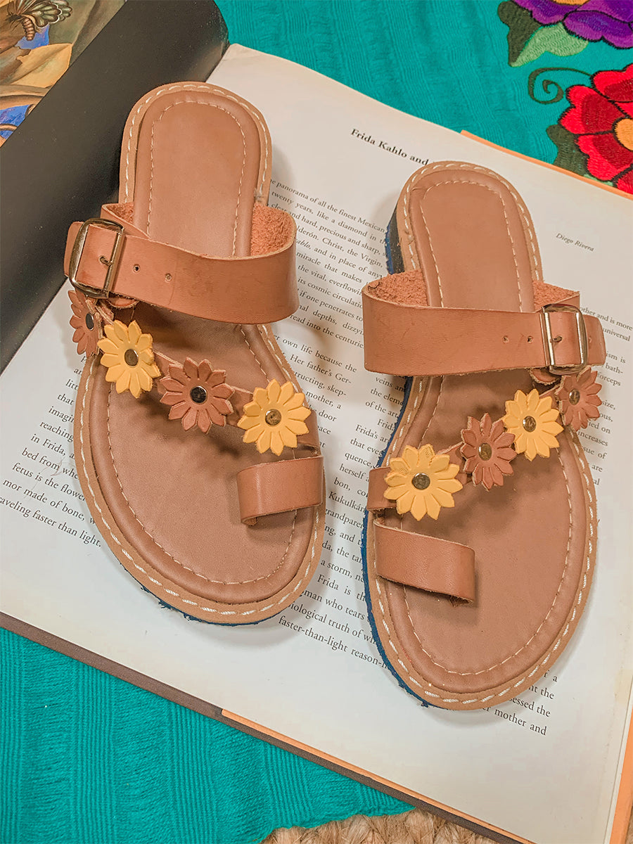 Marisol Huarache Artesanal De Piel - Artisanal Leather Sandals