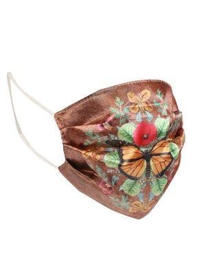 Cubrebocas Estampado Mariposa Monarca - Butterfly Print Face Mask