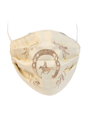 Cubrebocas de Charro con Caballo Impresa - Printed Charro Face Mask with Horse