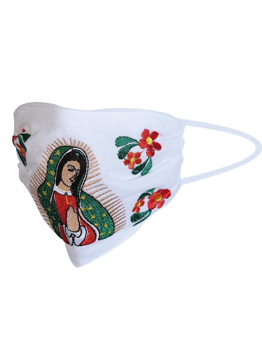 "Cubrebocas con Virgen de Guadalupe Bordada" - "Guadalupe Virgin Face Mask", [Mexico Artesanal