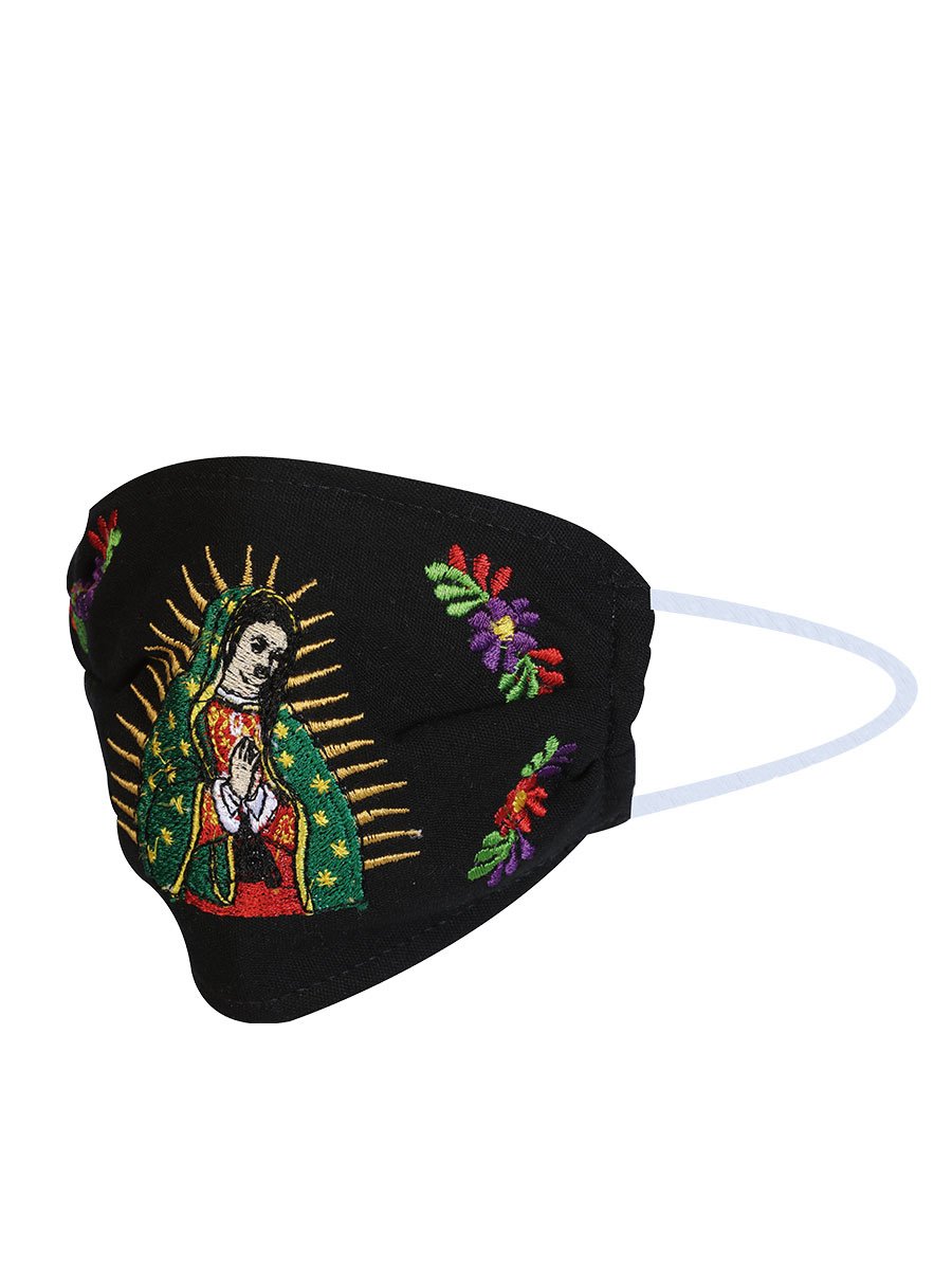 "Cubrebocas con Virgen de Guadalupe Bordada" - "Guadalupe Virgin Face Mask", [Mexico Artesanal