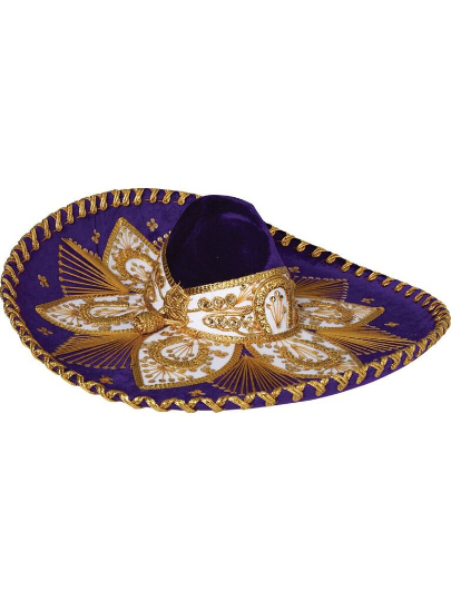 Sombrero Charro de Terciopelo, [Mexico Artesanal